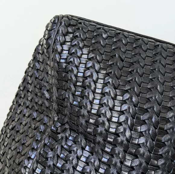 Christian Dior Black Woven Leather Medium Soft Lady Dior Tote Bag - Picture 13 of 16